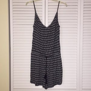 H&M blue and white romper